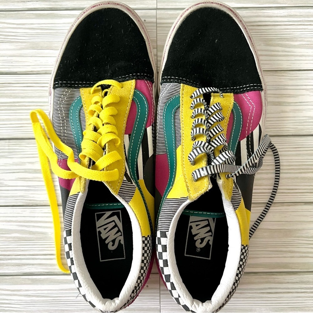 Vans Old Skool Juxtapoze Men's Size 9.5 Women's 11 Multi Color Skate Sneaker - Picture 2 of 16